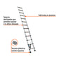 Escalera telescópica,13 peldaños, tipo II, capacidad 102kg, Truper, SKU 101904 — vista 3