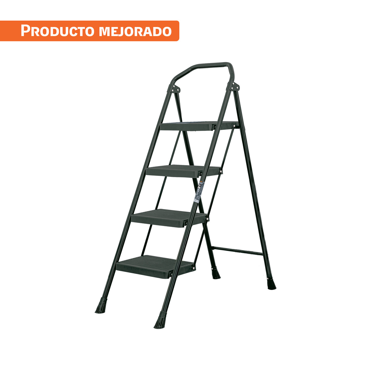 Escalerilla tubular, plegable, 4 peldaños, TRUPER — foto oficial 1