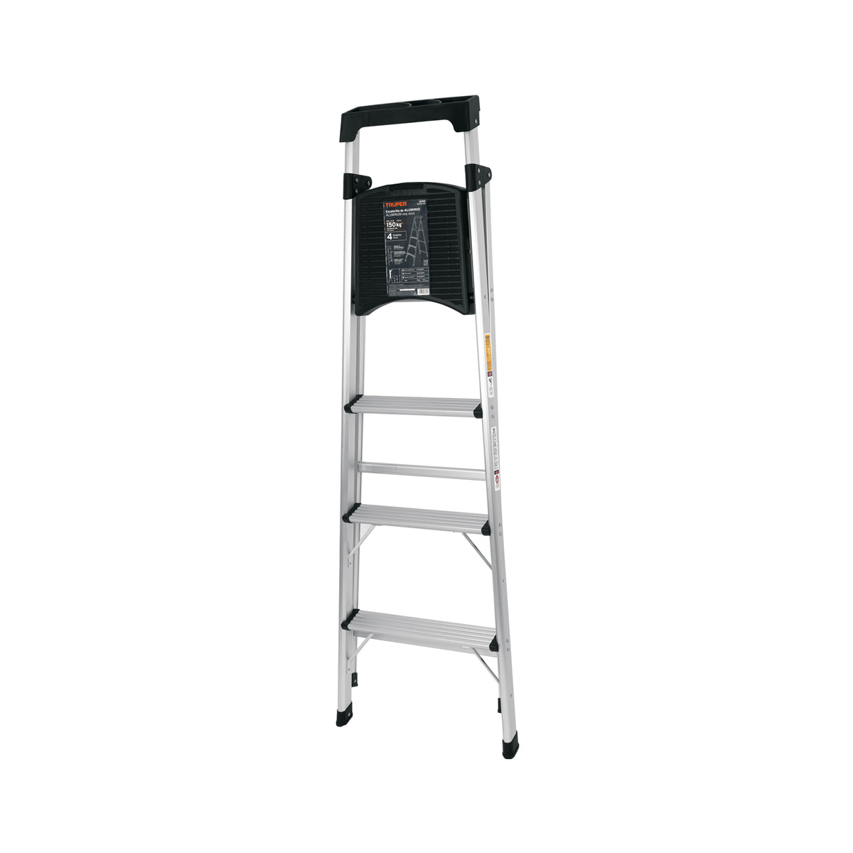 Escalerilla tubular plegable 4 peldaños aluminio TRUPER — foto oficial 2
