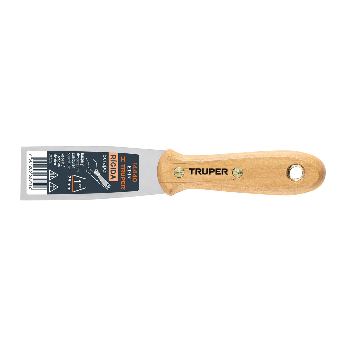 Espátula rígida 1' con mango de madera TRUPER — foto oficial 1