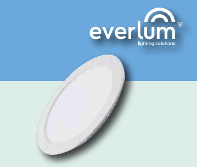PANEL LED DOWNLIGHT SLIM PARA EMPOTRAR 12W 6500K EVERLUM EVE-PDL-12W-65 LUZ FRIA REDONDO