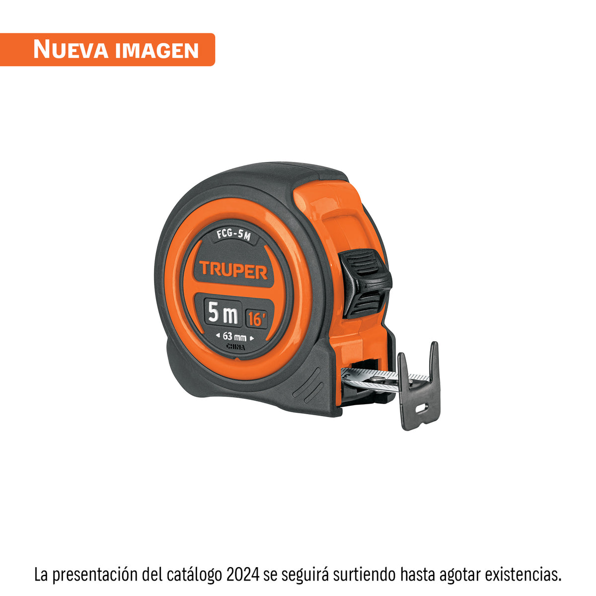 Flexómetro compacto contra impactos 5 m cinta 19 mm TRUPER — foto oficial 1