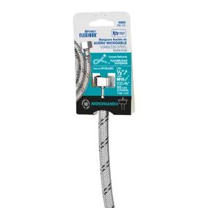 MANGUERA ACERO INOXIDABLE 55CM 1/2"X3/8" FOSET 48969 FMO-55X