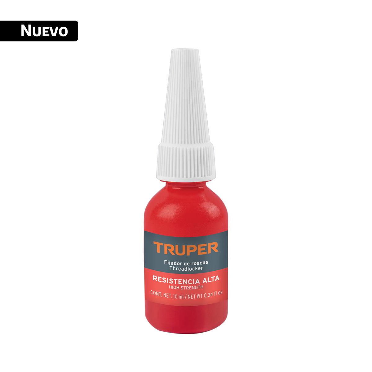 Fijador de roscas, permanente, 10 ml, rojo, TRUPER, Truper, SKU 103230