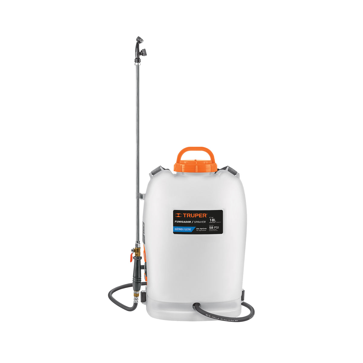 Fumigador de mochila 18L, con batería ion litio 12 V, TRUPER, Truper, SKU 101745