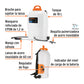 Fumigador de mochila 18L, con batería ion litio 12 V, TRUPER, Truper, SKU 101745 — vista 3
