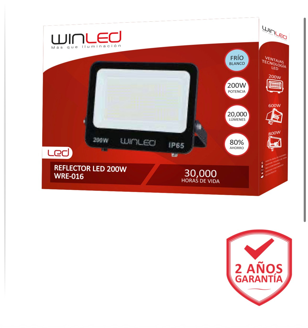 REFLECTOR LED 200W IP65 64K LUZ FRÍA WINLED WRE-016
