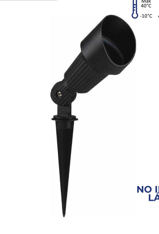 LÁMPARA ESTACA JARDÍN EXTERIOR GU10 IP65 NEGRO ARTLITE ADE-311