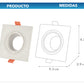 SPOT DOWN LIGHT CUADRADO EMPOTRABLE DIRIGIBLE BLANCO BASE GU5.3 (PHILCO) NO INCLUYE FOCO