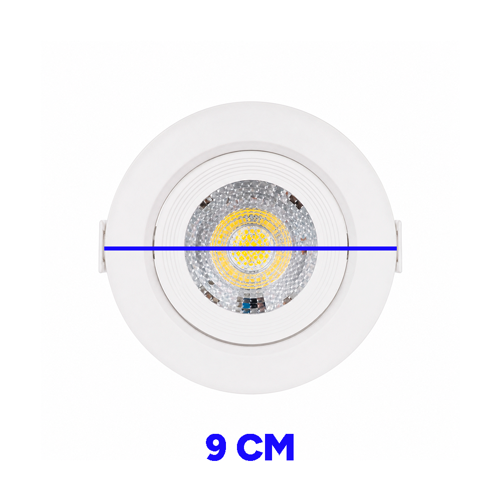 SPOT EMPOTRADO LED DIRIGIBLE 5W 65K LUZ FRÍA GEOPOWER LRD/5W