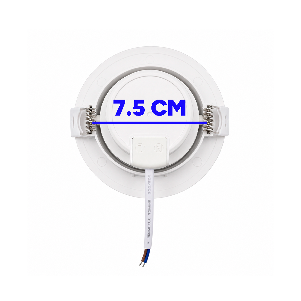 SPOT EMPOTRADO LED DIRIGIBLE 5W 65K LUZ FRÍA GEOPOWER LRD/5W