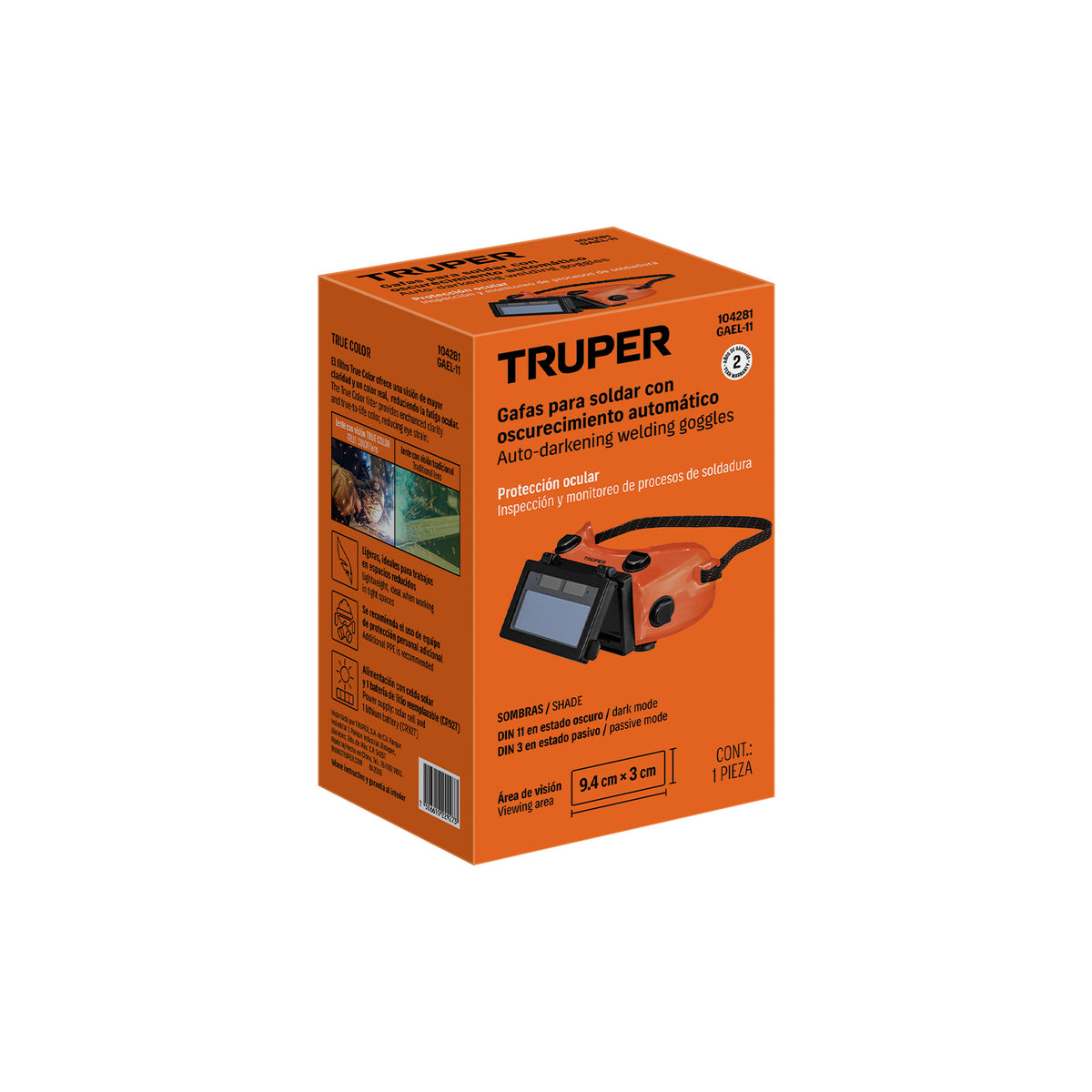Gafas electrónicas para soldar, sombra 11, TRUPER — foto oficial 2