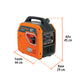 Generador silencioso inverter 2.2kW, 80 cc, enc. electrónico, Truper, SKU 103279 — vista 4