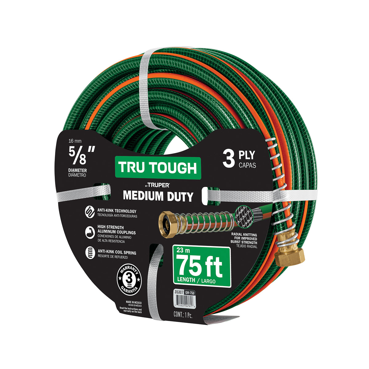 TruTough 75ft 3ply TB 5/8' garden hose — foto oficial 1