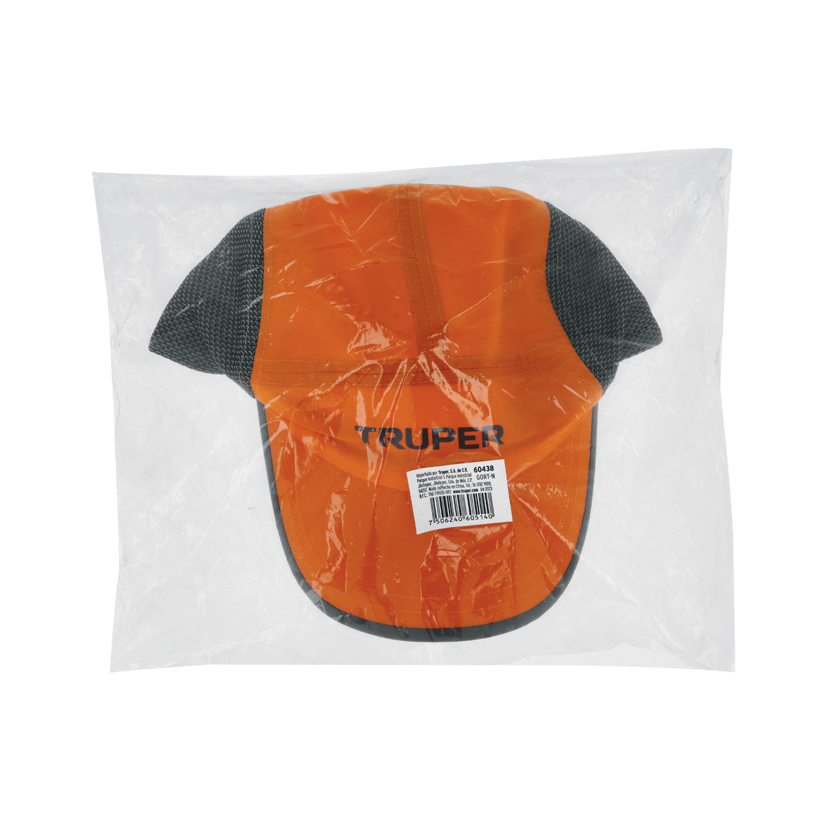 Gorra color naranja 100% poliéster TRUPER — foto oficial 2