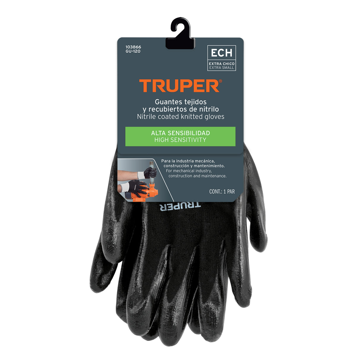 Guantes de nylon recubiertos de nitrilo, XCH, TRUPER — foto oficial 2