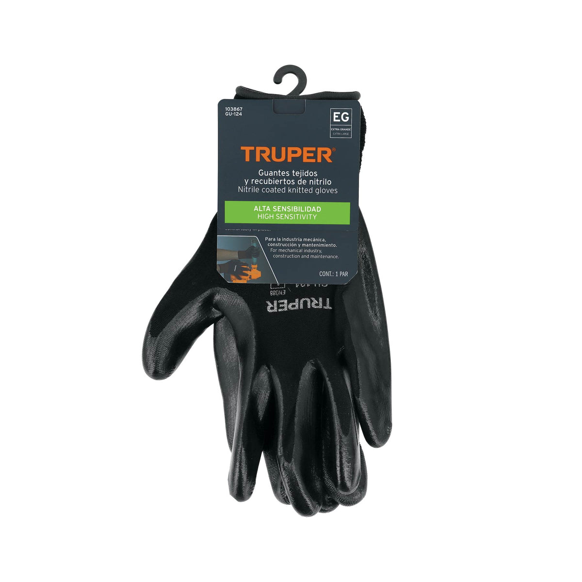 Guantes de nylon recubiertos de nitrilo, XG, TRUPER — foto oficial 2