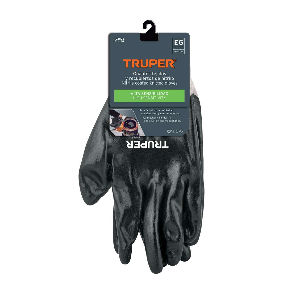 Guantes de poliéster con recubrimiento de nitrilo, XG TRUPER — foto oficial 2