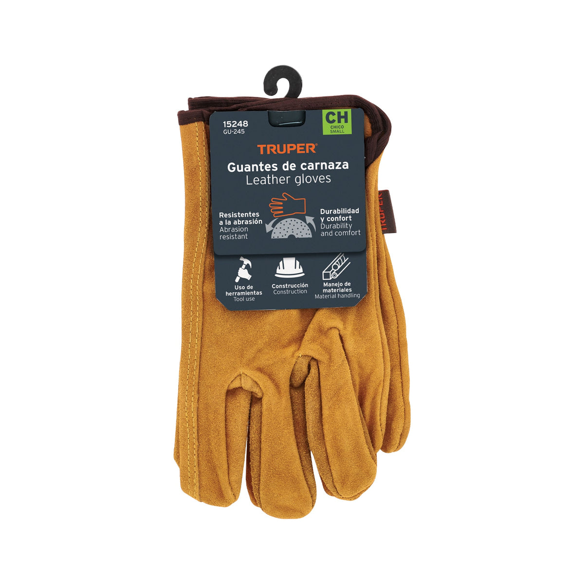 Guantes de carnaza usos generales CH TRUPER — foto oficial 2