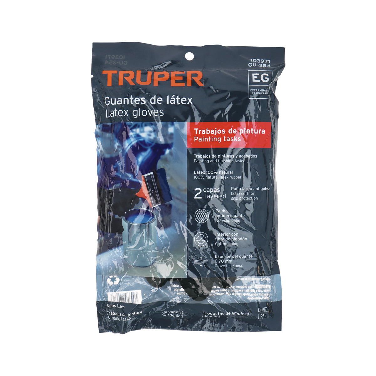 Guantes de látex para pintor, EG, TRUPER — foto oficial 2