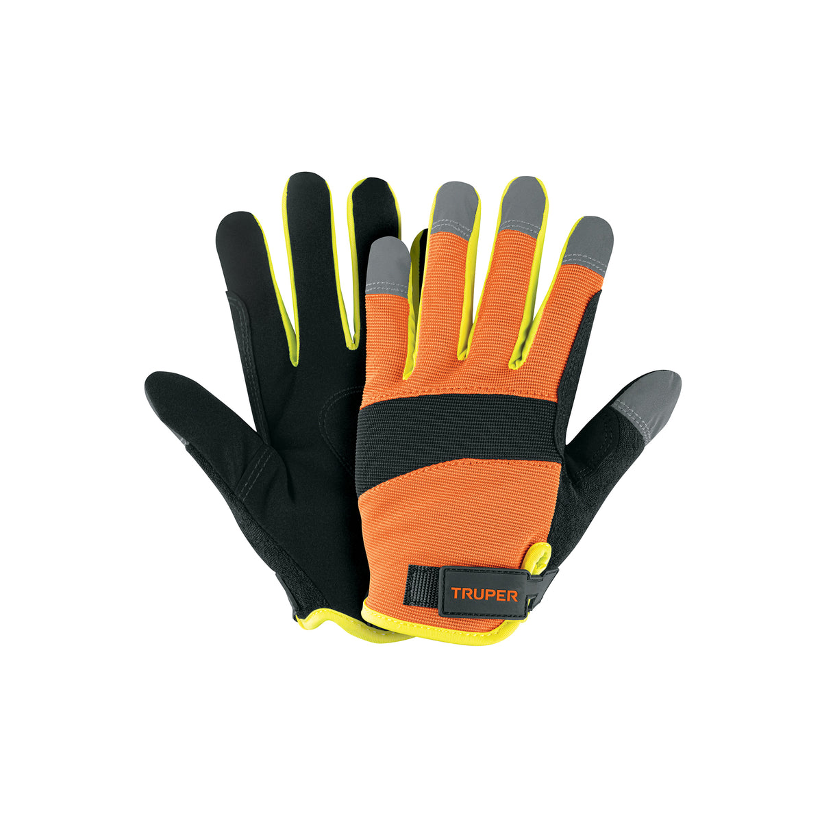 Guantes para mecánico, alta visibilidad, unitalla, TRUPER — foto oficial 1