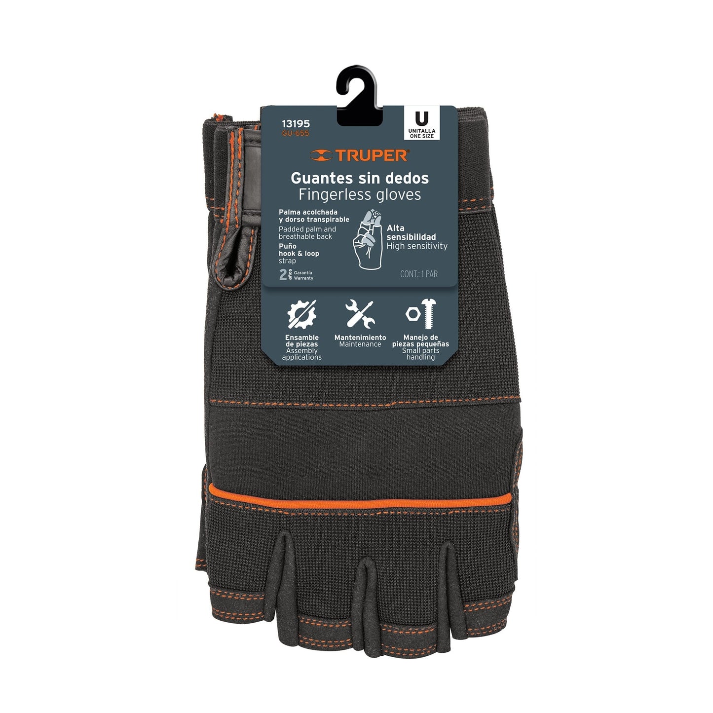GUANTES MECÁNICO CORTOS UNITALLA TRUPER 13195 GU-655