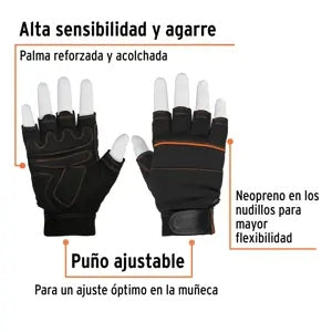 GUANTES MECÁNICO CORTOS UNITALLA TRUPER 13195 GU-655