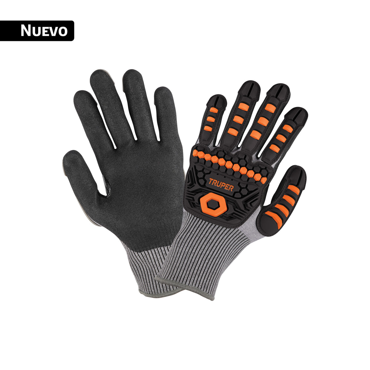 Guantes con protección anti-impacto TPR y nitrilo, G, TRUPER — foto oficial 1