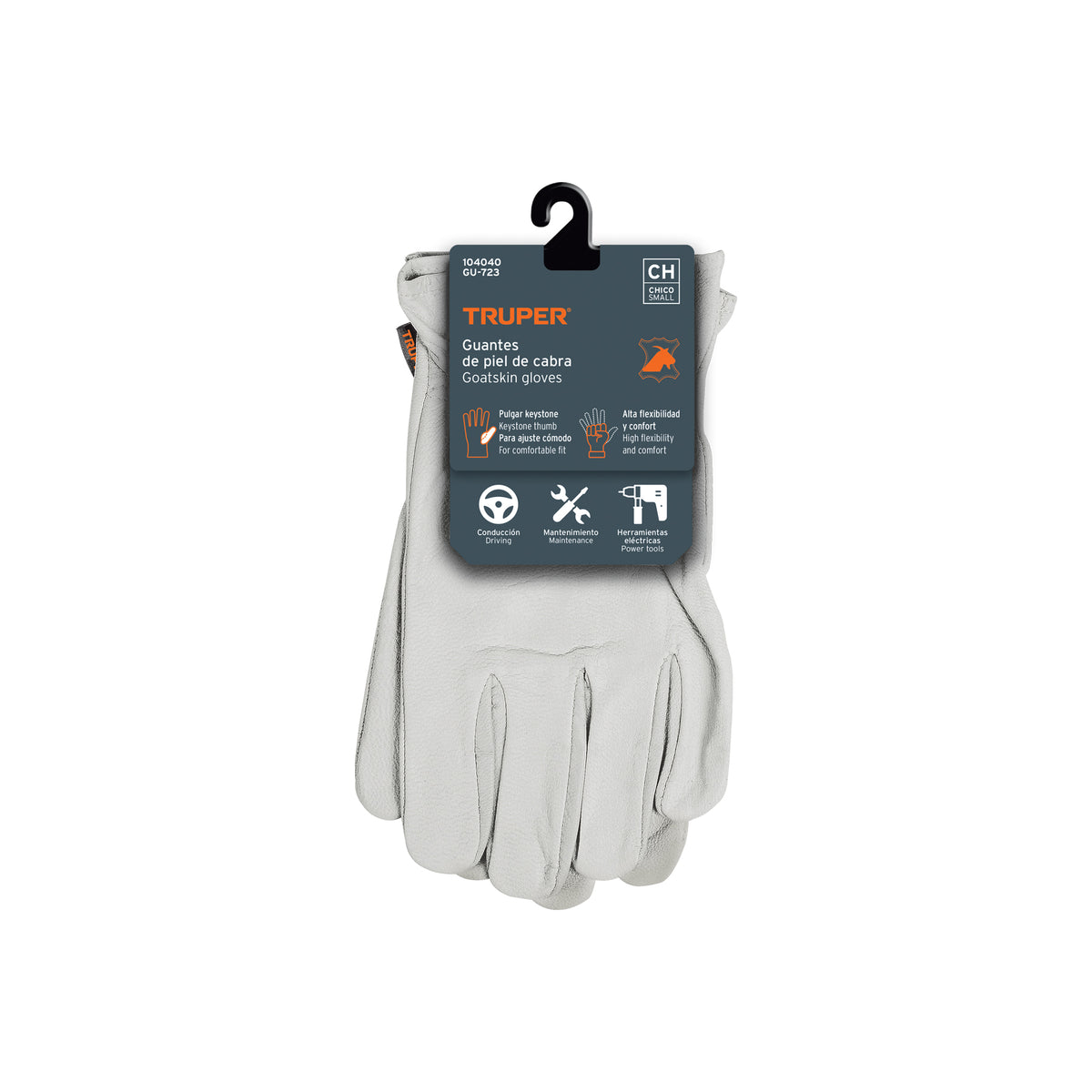 Guantes de piel de cabra, tipo operador, CH, TRUPER — foto oficial 2