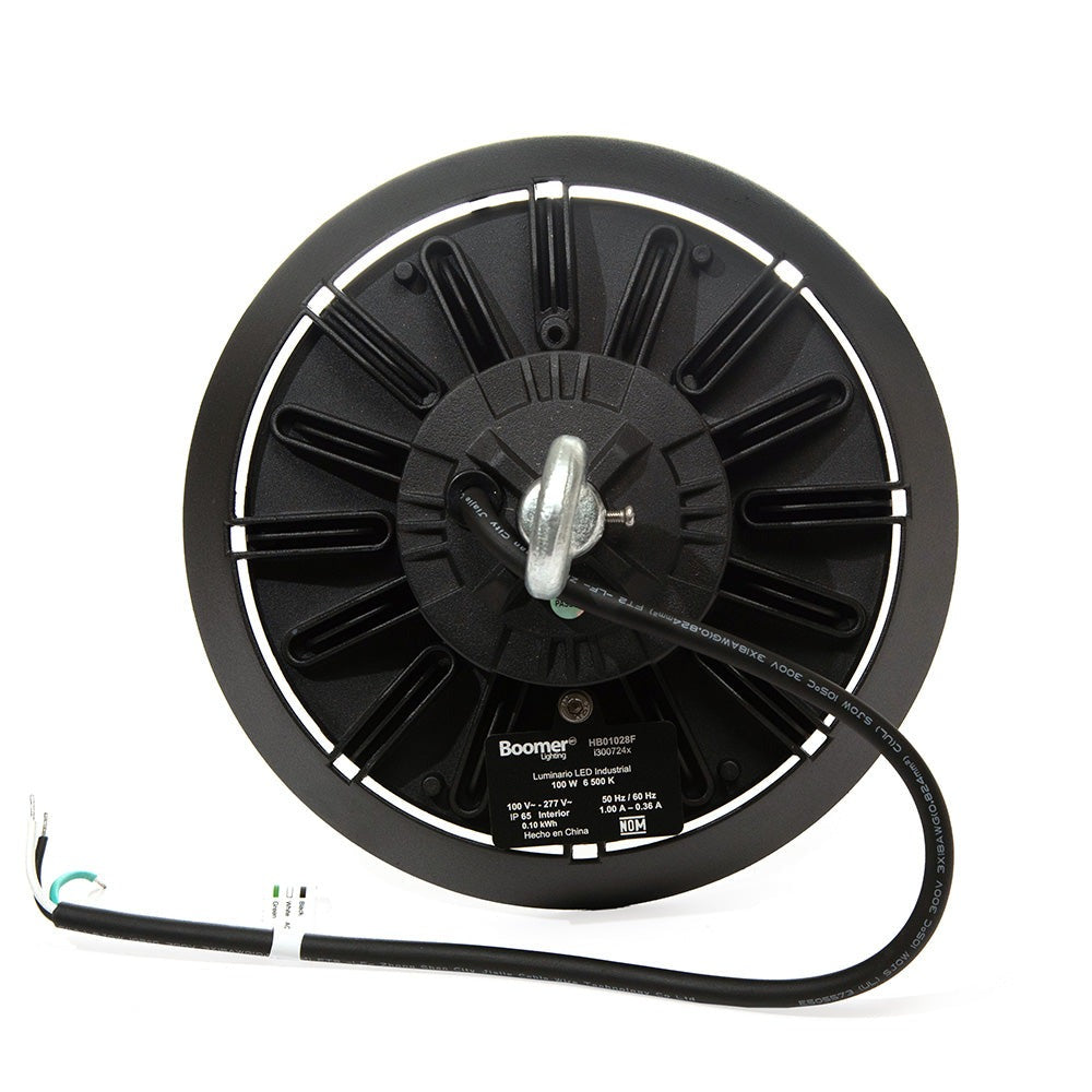 LÁMPARA UFO LED INDUSTRIAL ATENUABLE 200W 42,000LM 55K LUZ FRÍA CON SUPRESOR DE PICOS DE 6KVA BOOMER HB010705 HS RS-210 ATENUABLE 0-10v