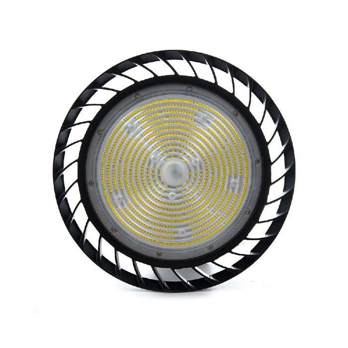 LÁMPARA UFO LED INDUSTRIAL ATENUABLE 200W 42,000LM 55K LUZ FRÍA CON SUPRESOR DE PICOS DE 6KVA BOOMER HB010705 HS RS-210 ATENUABLE 0-10v