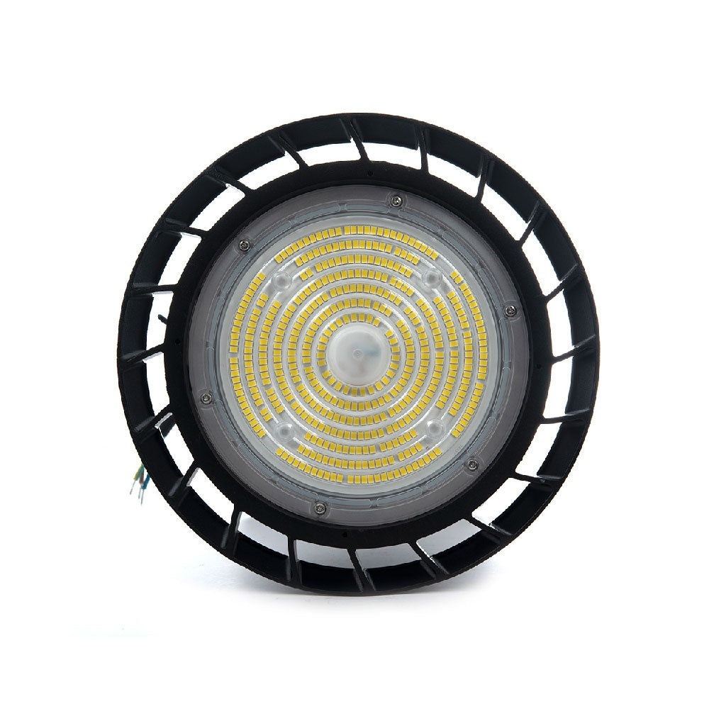 LÁMPARA UFO INDUSTRIAL 100W 21,000LM 55K LUZ FRÍA SUPRESOR DE PICOS 6KVA  100-277V BOOMER HS RS-210 HB010785 ATENUABLE 0-10v