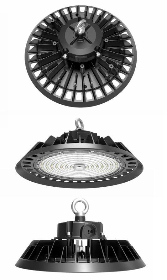 CAMPANA TIPO UFO DE 200W GEOPOWER 34000LM POTENCIA AJUSTABLE 200W - 150W - 100W 6500K 120-277V