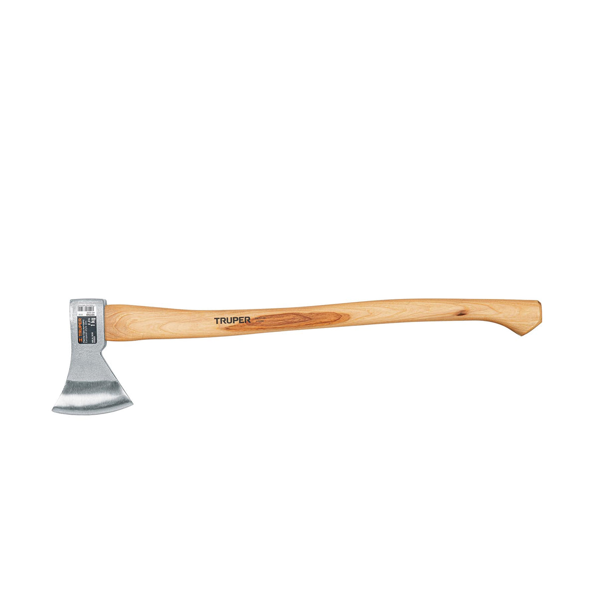 Hacha europea 1000 g, mango hickory 28', TRUPER — foto oficial 2