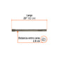 Cincel plano zanco hexagonal de 1-3/8' x 20', TRUPER, Truper, SKU 101231 — vista 3