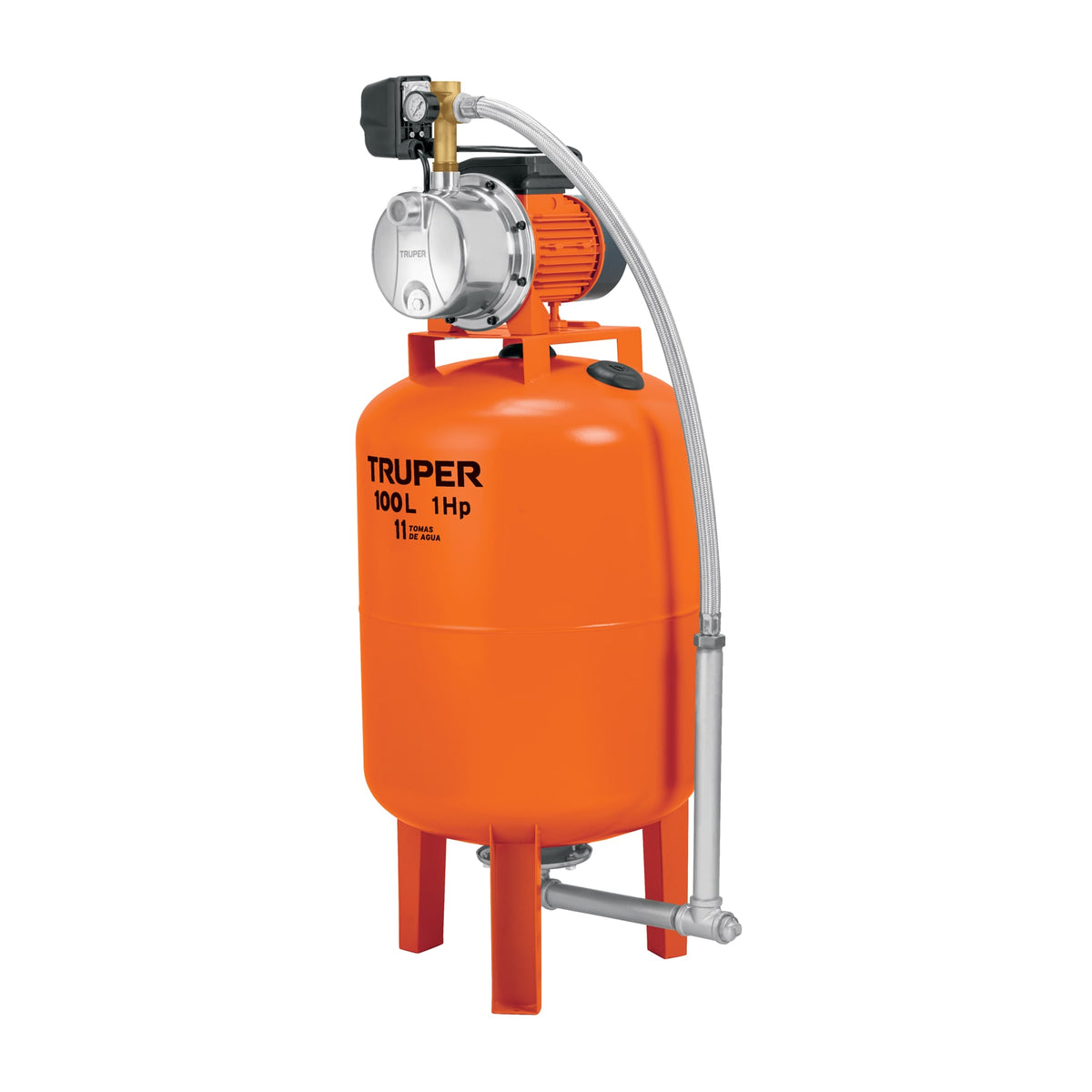 Equipo hidroneumático 100L jet inoxidable 1 HP TRUPER — foto oficial 1