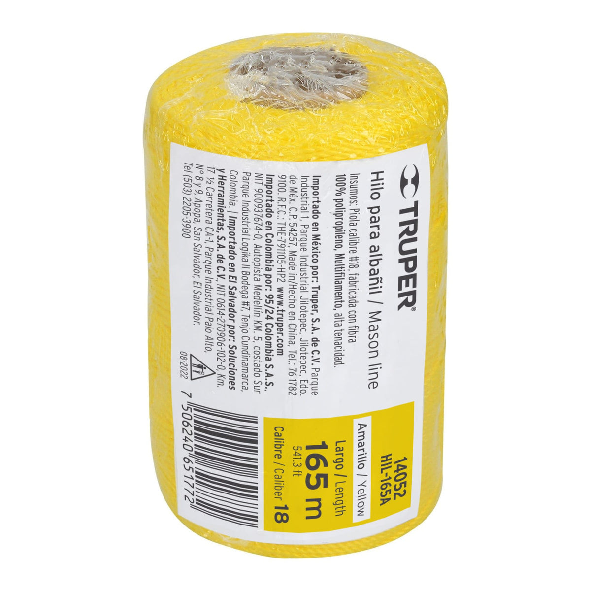 Carrete con 165 m de hilo para albañil amarillo TRUPER — foto oficial 2