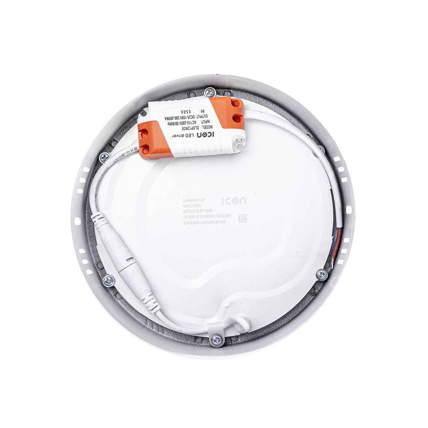 PANEL DOWNLIGHT SOBREPONER LED FAT 12W 3000K LUZ CÁLIDA ICON DLSP12W30