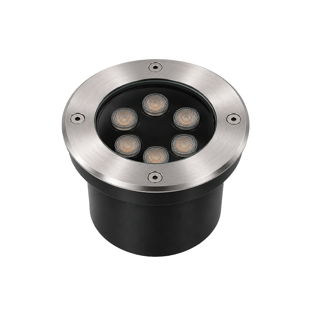 EMPOTRADO PISO PROTECCIÓN A IMPACTOS IK08 SUPRESOR DE PICOS 1.5KV 6W 30K LUZ CÁLIDA ICON EMPINT6W30KIP67