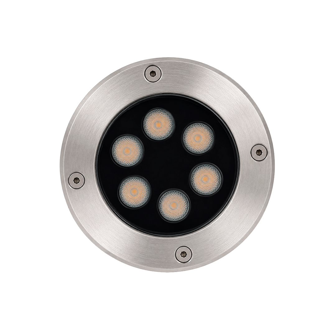 EMPOTRADO PISO PROTECCIÓN A IMPACTOS IK08 SUPRESOR DE PICOS 1.5KV 6W 30K LUZ CÁLIDA ICON EMPINT6W30KIP67