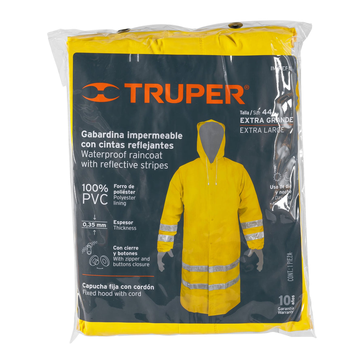 Gabardina impermeable doble capa con reflejante XG TRUPER — foto oficial 2