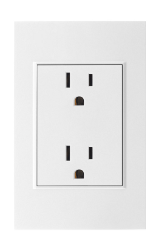 PLACA CONTACTO DOBLE PVC BLANCO TECNOLED TS-TC-2T-BL