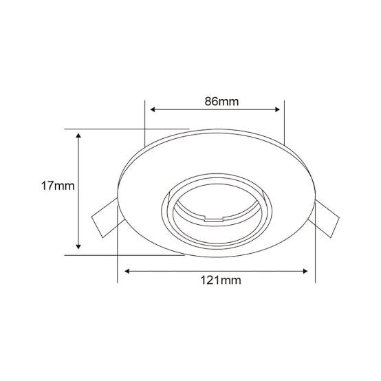 EMPOTRADO PARA INTERIOR DE TECHO BLANCO ACERRA 50W 100-240V GX5.3 YD-360/B