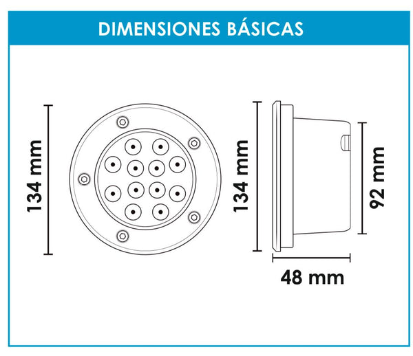 Spot Empotrable Para Piso Exterior LED Blanco Cálido 9W 85-265V 30K