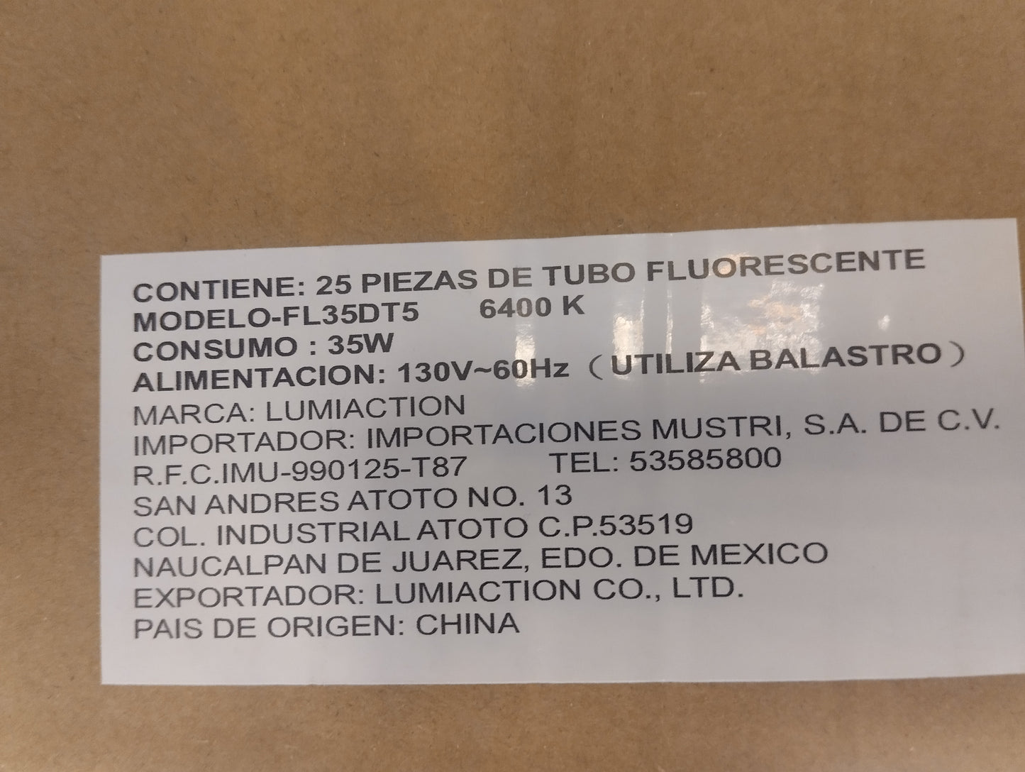 Tubo fluorescente luz de día 35W. T5. FL35DT5