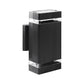 BRACKET MURO RECTANGULAR POLICARBONATO NEGRO EXTERIOR IP44 2 X GU10 WINLED WDE-014