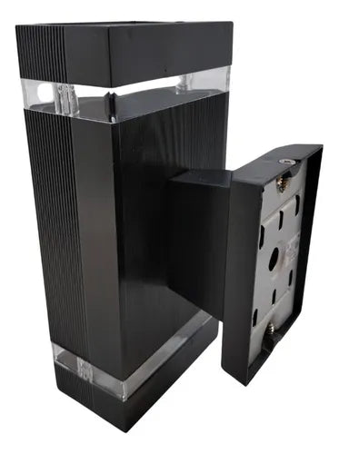 BRACKET MURO RECTANGULAR POLICARBONATO NEGRO EXTERIOR IP44 2 X GU10 WINLED WDE-014