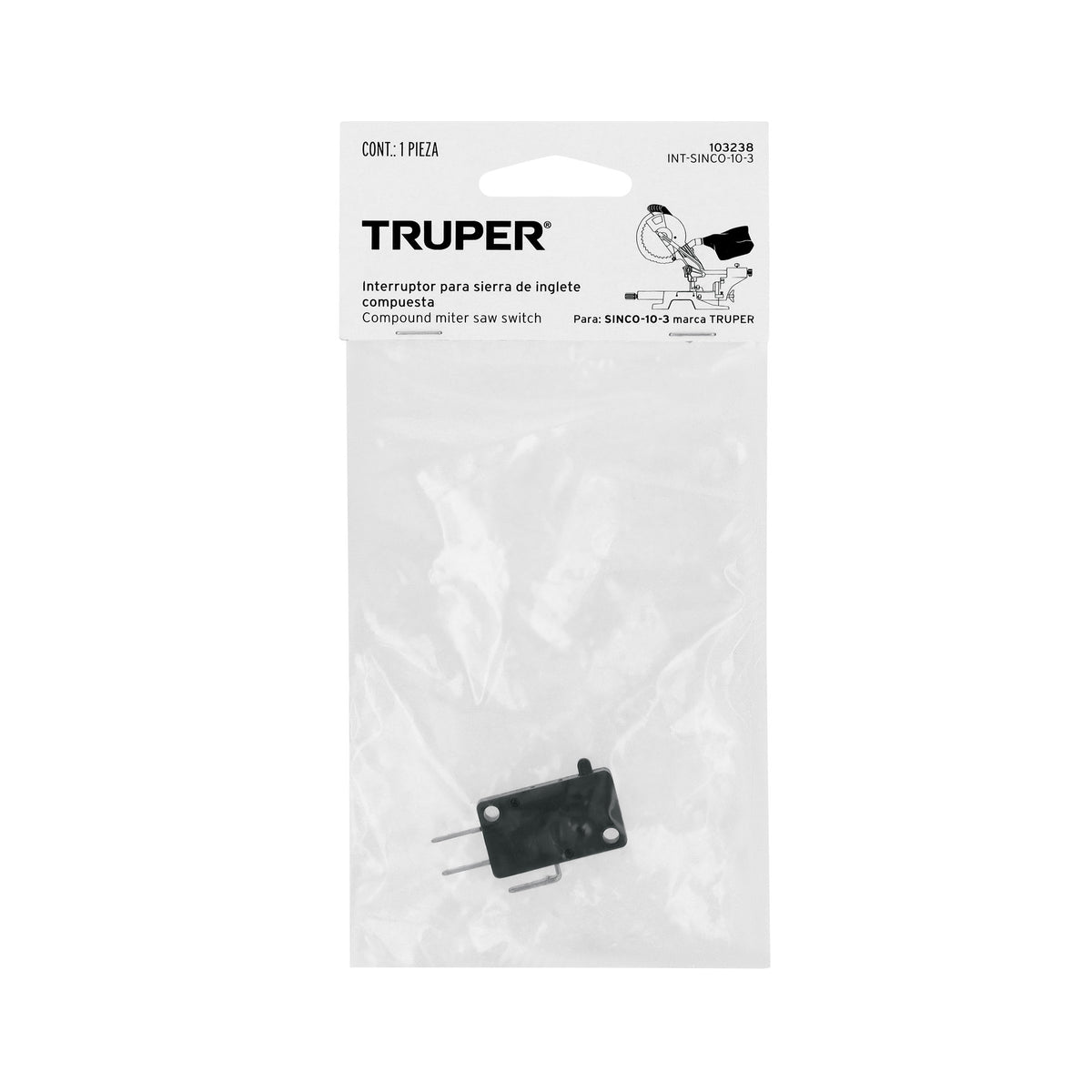 Interruptor de repuesto para SINCO-10-3, TRUPER — foto oficial 2