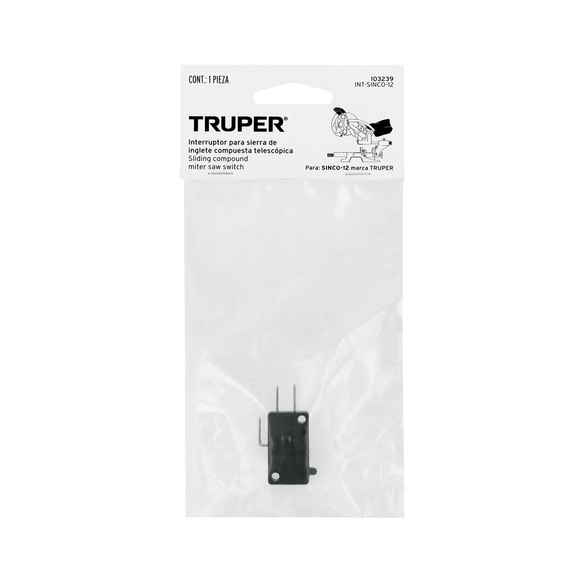 Interruptor de repuesto para SINCO-12, TRUPER — foto oficial 2