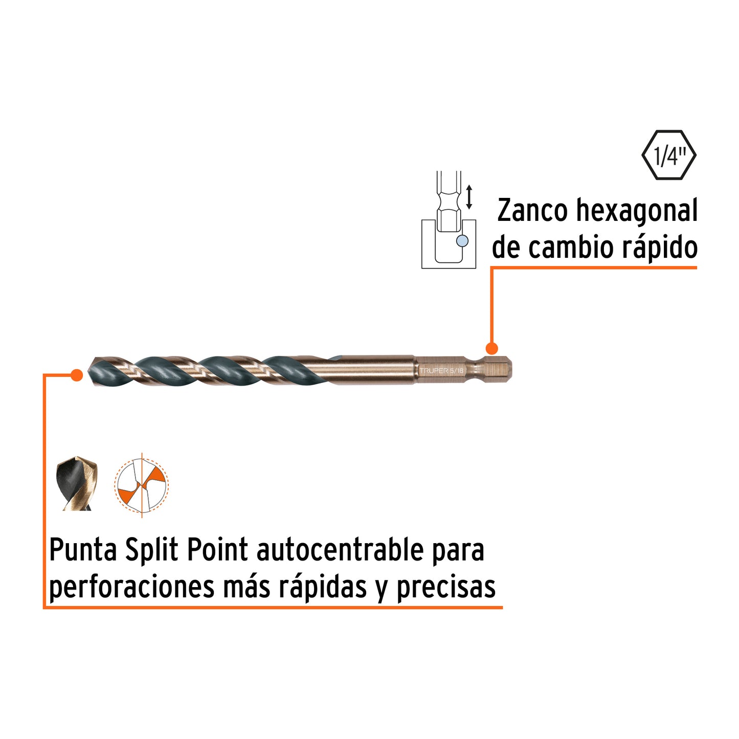 Juego de 13 brocas HSS p/metal zanco cambio rápido, EXPERT, Expert, SKU 102252 — vista 3